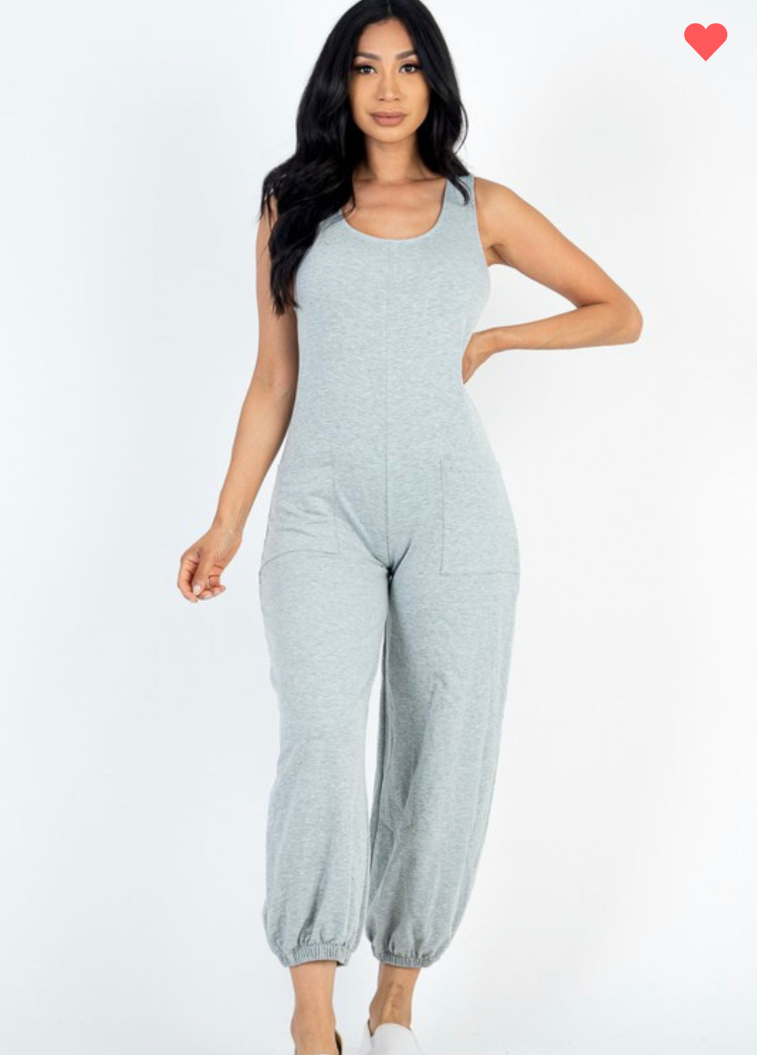 Lounging Around Jumpsuit: Grey